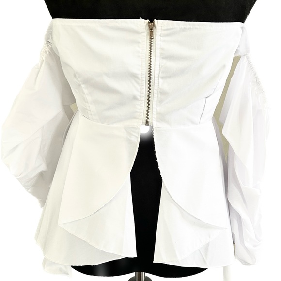 New! Off Shoulder Puff Sleeve Blouse - Picture 2 of 4